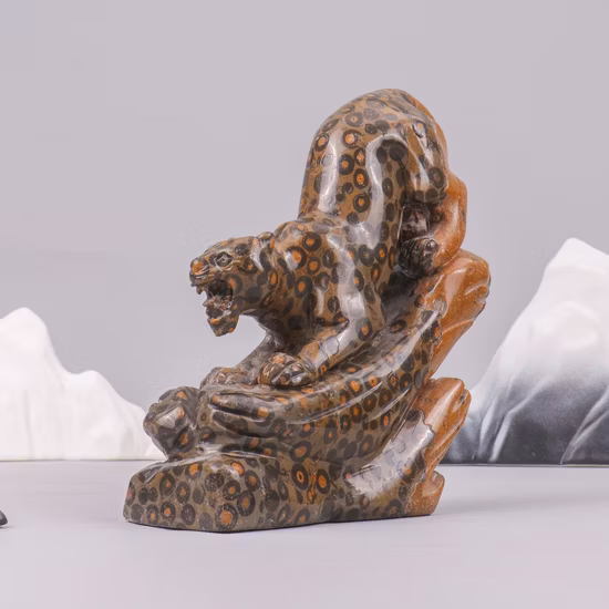 Lifelike Crystal Three-Dimensional Art Leopard Glass Paintings (MR-YB6-2039)