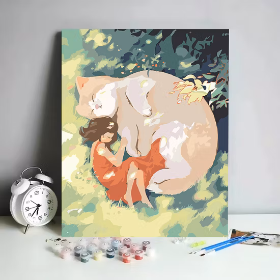 Pintura a óleo digital DIY mão